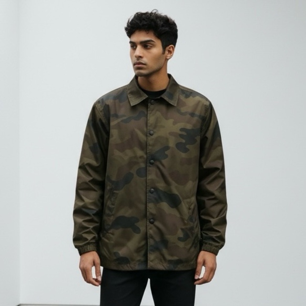 Zine Clothing‎ Camouflage Green and Black Windbreaker Jacket